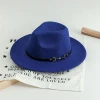 wholesale Leather Belt Band High Quality Wool Panama Hat Men women wide brim woolen Jazz hat fedora hat