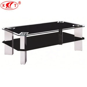 Wholesale modern design living room furniture tempered glass coffee table