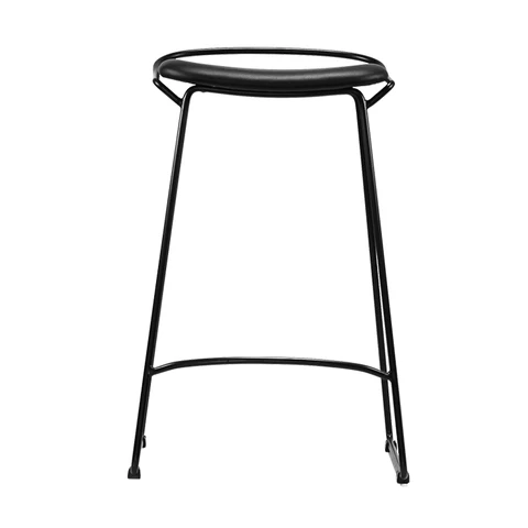 Wholesale Modern Home Bar Furniture PU Cover Metal Leg Fabric Bar Stools High Bar Chairs