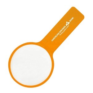 Wholesale portable cheap price novelty design daily use colorful plastic handheld customized OEM logo branded magnifying glass