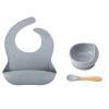 Wholesale Price Food Grade Silicone Baby Feeding Bowl Set With Spoon Suction
