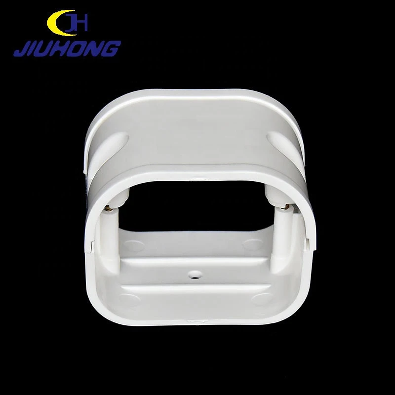 Wholesale Size 75*65 Decorative  Protective Plastic PVC Trunking Pipe Fittings Outdoor Carrier Air Conditioning Spare Parts