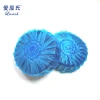 Wholesale wc bowl refreshing fragrance blue non toxic solid bleached deodorant block toilet cleaner