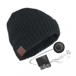 wireless headphone embroidered beanie Musical bluetooth knitted hat beanie