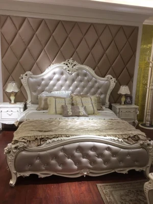 Wooden royal bedroom furniture set luxury king size house furniture bedroom set