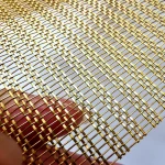 Woven Copper Wire Mesh Used For Decoration Laminated Glass