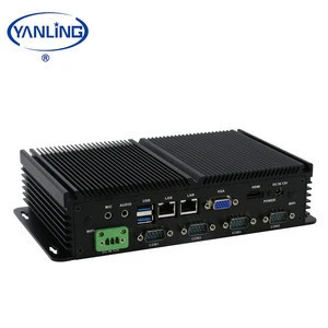YanLing Fanless quad core J1900 industrial computer &amp; accessories with GPIO