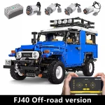 YC-QC012 APP Toyata FJ40 The Original Authorized Model Crawler SUV DIY STEM Toys DC Motor Remote Control Building Blocks Cars