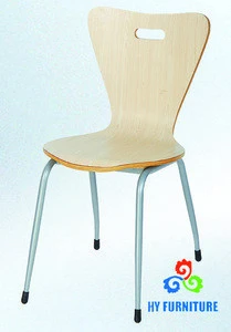 Zhangzhou haiyang metal frame restaurant bentwood dining chairs for sale