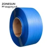 ZONESUN Blue plastic manual packing strap pp strapping roll in strapping in the dispenser box supply