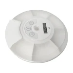 ZOOMCARE 7 days plastic pill storage box with alarm setting pill management dispenser round box