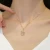 Import Fashion Crystal Gold Necklace Women Moon and Heart Pendant Necklace from China