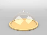 High-Gloss-Lacquer Round Cake Dome
