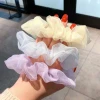 Wholesale Top Quality Seamless Colorful Scrunchies Nylon Towel Elastic Hair Bands