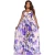 Import 032201 Wholesale Summer New Chest Wrap Spaghetti-Strap Floral Print See-Through Wide Hem Long Dress from China