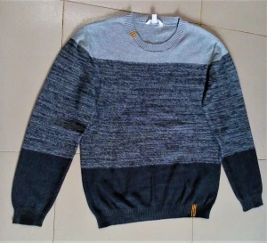 Men's Tri color long sleeve sweater