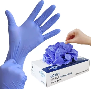 FINITEX Nitrile Exam Blue Gloves Powder-free Medical Gloves Examination Home Cleaning Food Gloves