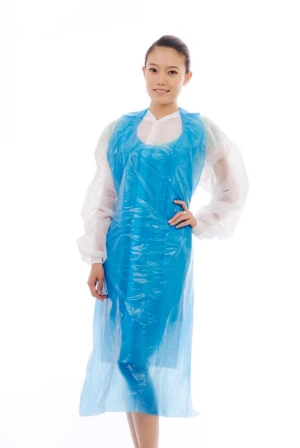 Disposable Use Waterproof And Oil-proof PE Apron With Smooth Surface For Kitchen/Gardenn/Household