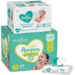 Pampers Swaddlers Disposable Baby Diapers Diapers Newborn/Size 1 (8-14 lb), 198 Count