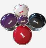 Stainless Steel & Wood Pet Bowls