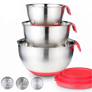 mixing bowl with spout and grater