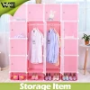 White pattern Garment Storage Portable Wardrobe Organizer Closet Rack (FH-AL0956-16)
