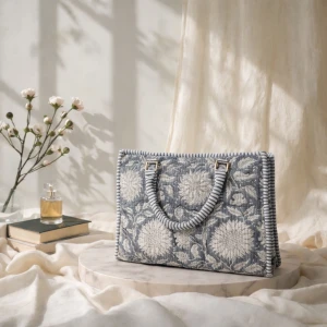 Grey Flora Handbag