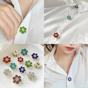 Pearl Rhinestone Buttons