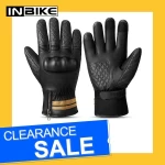 INBIKE Men Sport Goatskin Full Finger Shockproof Riding MTB Bike Road Bicycle Motorcycle Gloves CW865