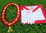 Masonic Royal Arch Set Apron Collar with gloves