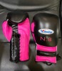 Custom Made Pink Black Three Stripes Winning Boxing Gloves