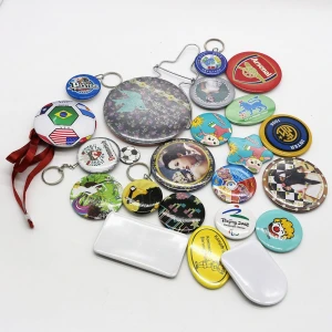 blank tinned badge materials front back safety PIN Z