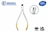Distal End Cutter TC Long Handle Half Gold 12.5cm | Orthodontic Hard Wire Cutter | ISO 13485 & UKCA