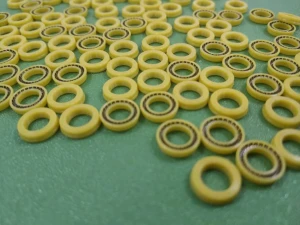 Yellow UHMW-PE Spring Energized Seals for Vermes Dispensing Valve