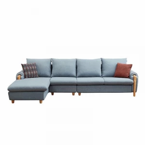 Memeratta europe modern L type sectional modular corner fabric leisure sofa S-721