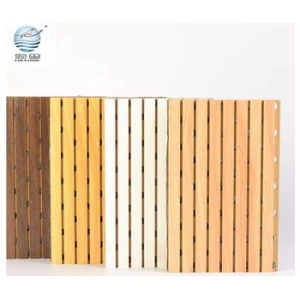 China factory grooved wooden acoustic panels wall ceiling soundproof board MDF for meeting room