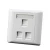 Import 1 2 4 port  face plate  CAT6 RJ45 Wall outlet UnShielded Faceplate from China