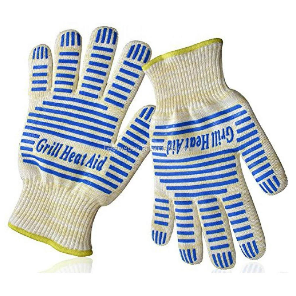 100% aramid heat resistant BBQ Grill Gloves/Grill heat aid