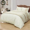 100% Cotton Solid Color Luxury Hotel Bedding Duvet Cover with Lace
