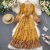 Import 100% cotton Summer New Women 2020 Bohemian Style  Casual Holiday Dress Lady Embroidery o-neck Half Puff sleeve Short Midi Dress from China
