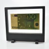 100 Euro High Quality Metal Craft 24k Gold Banknotes With Display Case
