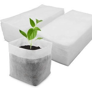 100pcs White Non-Woven Fabric Multiple Size Growing Bag