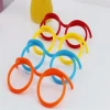10.24 DIY Drinking Straw Eye Glasses Straws with Multiple Colors 23010