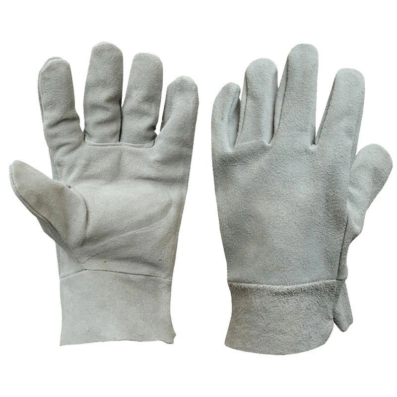 10.5-Inch Heat-resistance Premium Cow Split Leather Hand Protect Welding Gloves for MIG TIG Welder