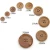 Import 11.5-30mm DIY Garment Accessories 4 Holes Round Shirt Sweater Natural Wood Buttons from China