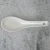 Import 12.8cm White Color Glazed Ceramic Porcelain Personalized Soup Service Spoon from China