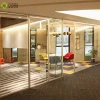 12MM tempered glass office partition clear glass aluminum frame partition wall