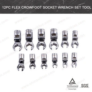 12pc Flex Crowfoot Socket Wrench Set Tool(VT13212)