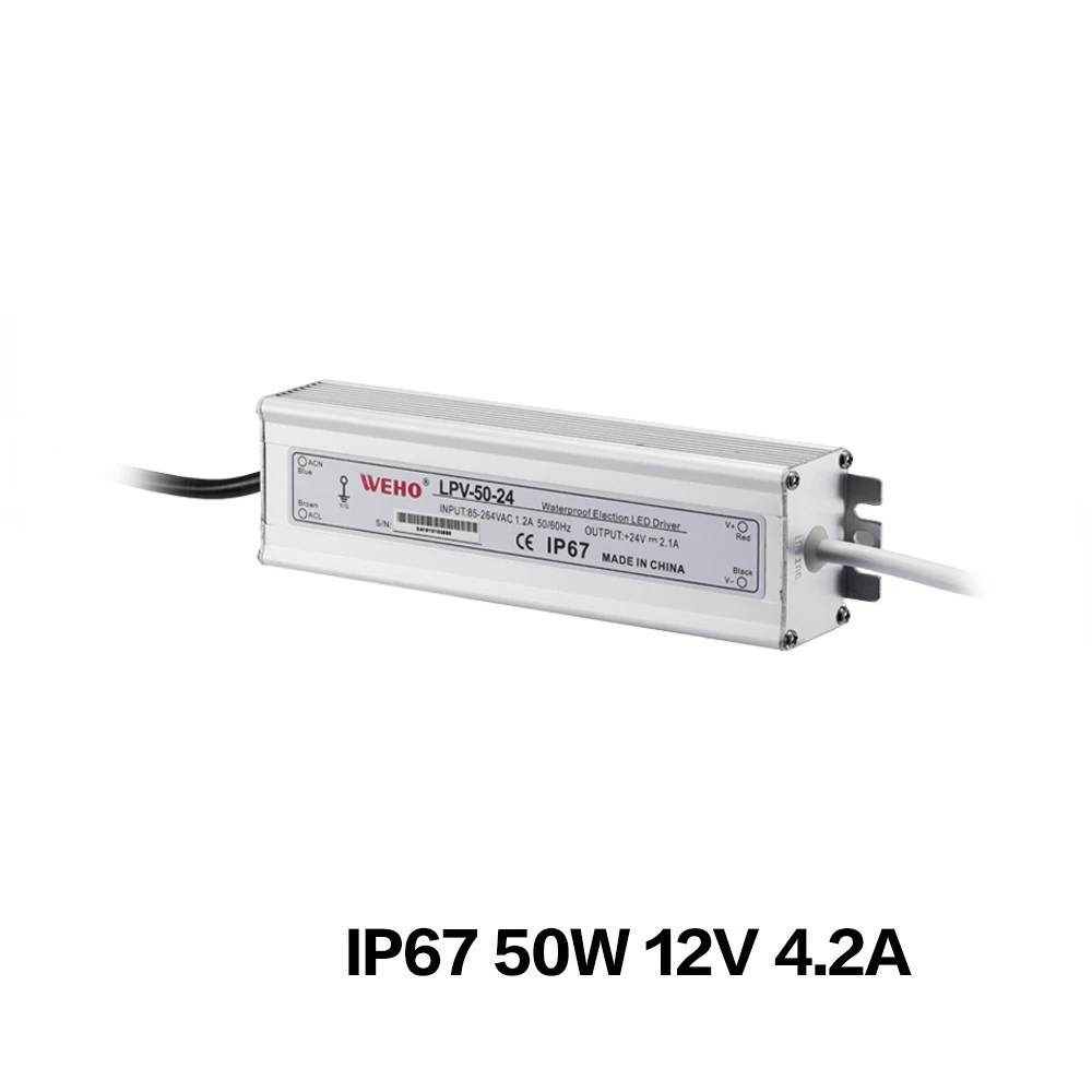12V 4.2A power supply waterproof led driver 50w