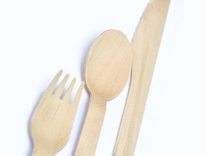 14cm small wooden spoon/fork/knife